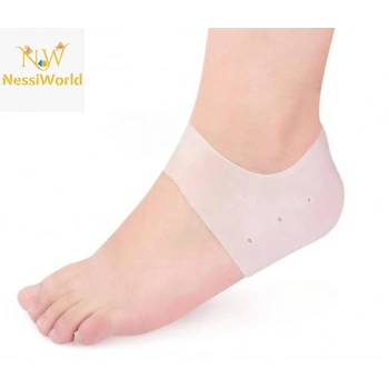 Silikon Topuk Çorabı Beyaz Renk