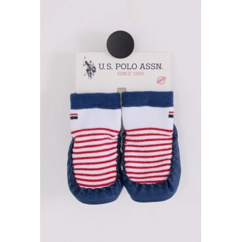 U.S. Polo Assn Çarık Çorap USB2600 Beyaz-Lacivert