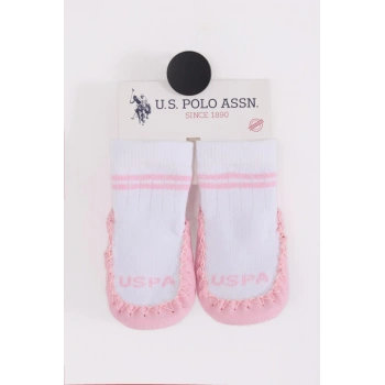 U.S. Polo Assn Çarık Çorap USB2800 Beyaz-Pembe