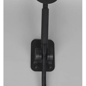 Yapışkanlı Duş Başlığı Tutucu Ayarlı Askılı Siyah