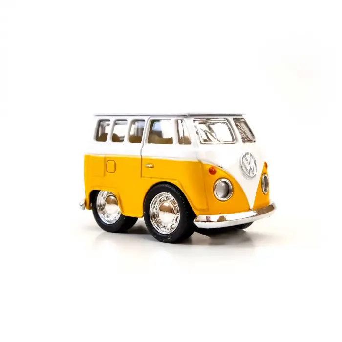 Die Cast Metal Volkswagen Little Van Oyuncak Minübüs 4.5 CM - Metalik Renk