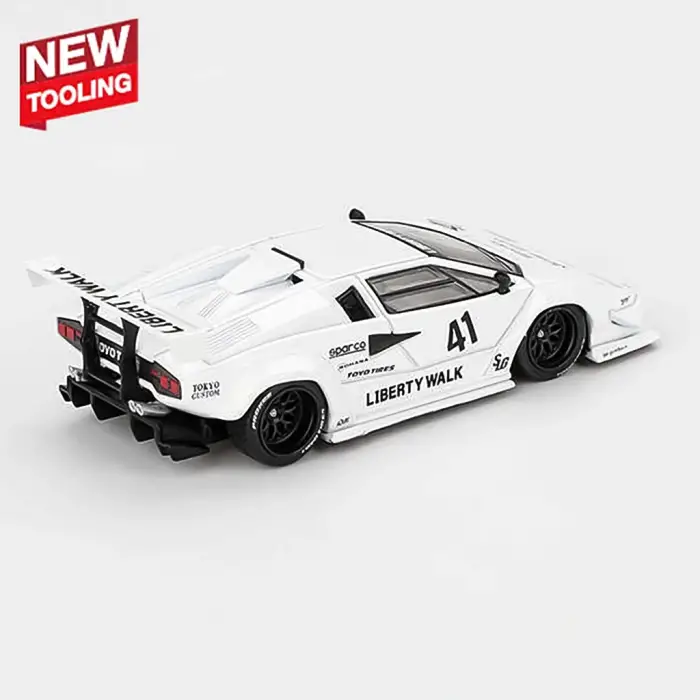 Mini GT 1/64 Lamborghini Countach LB-WORKS White 2024 Tokyo Auto Salon MGT00966-BL