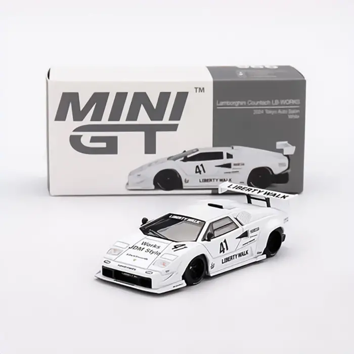 Mini GT 1/64 Lamborghini Countach LB-WORKS White 2024 Tokyo Auto Salon MGT00966