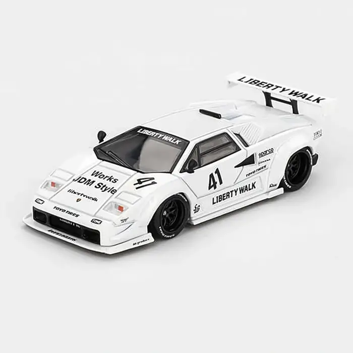 Mini GT 1/64 Lamborghini Countach LB-WORKS White 2024 Tokyo Auto Salon MGT00966-BL