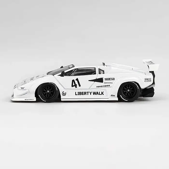 Mini GT 1/64 Lamborghini Countach LB-WORKS White 2024 Tokyo Auto Salon MGT00966-BL