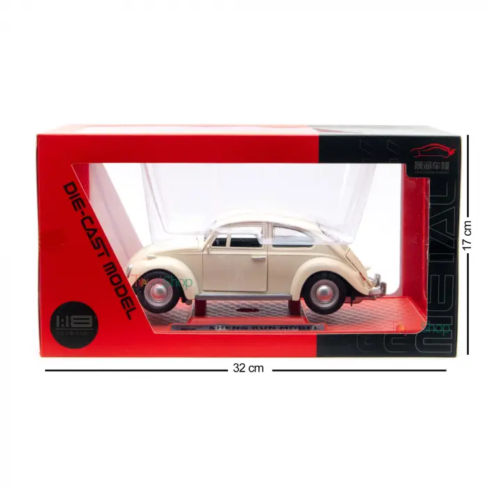 1:18 Volkswagen Bettle Diecast Model Araba Siyah - SR-1812