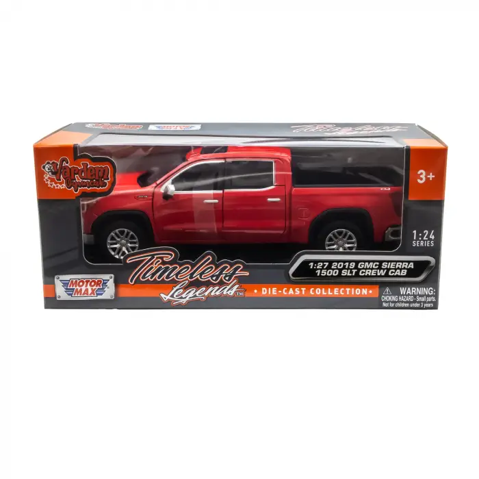 Motor Max 1:27 2019 GMC Sierra 1500 SLT Crew Cab Diecast Model Araba Kırmızı - 79361