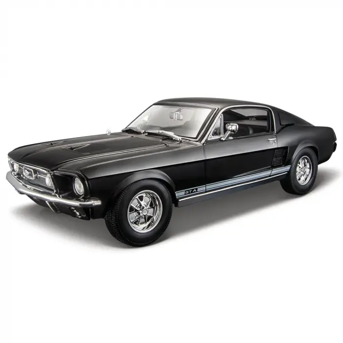 Maisto 1:18 1967 Ford Mustang GTA Fastback Diecast Model Araba Siyah - 31166