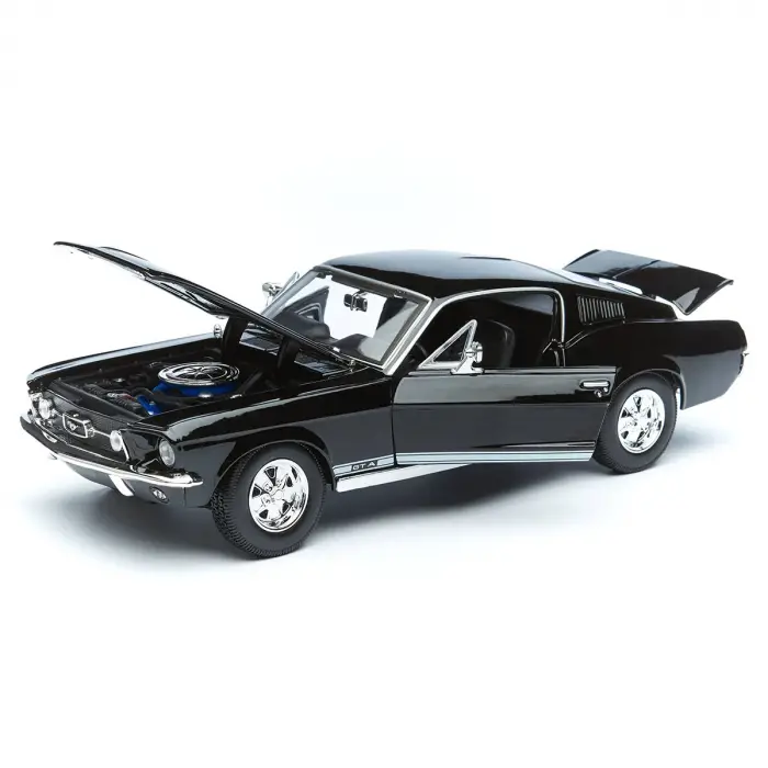 Maisto 1:18 1967 Ford Mustang GTA Fastback Diecast Model Araba Siyah - 31166