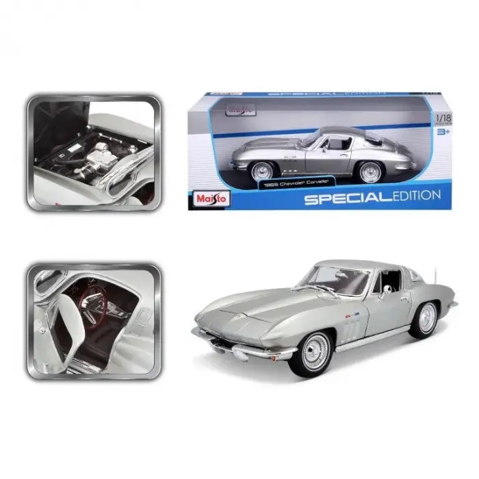 Miasto 1:18 1965 Chevrolet Corvette Diecast Model Araba - 31640