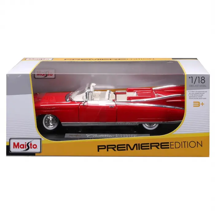 Maisto Premiere Edition 1:18 Cadillac Eldorado Biarritz 1959 Diecast Model Araba Kırmızı - 36813