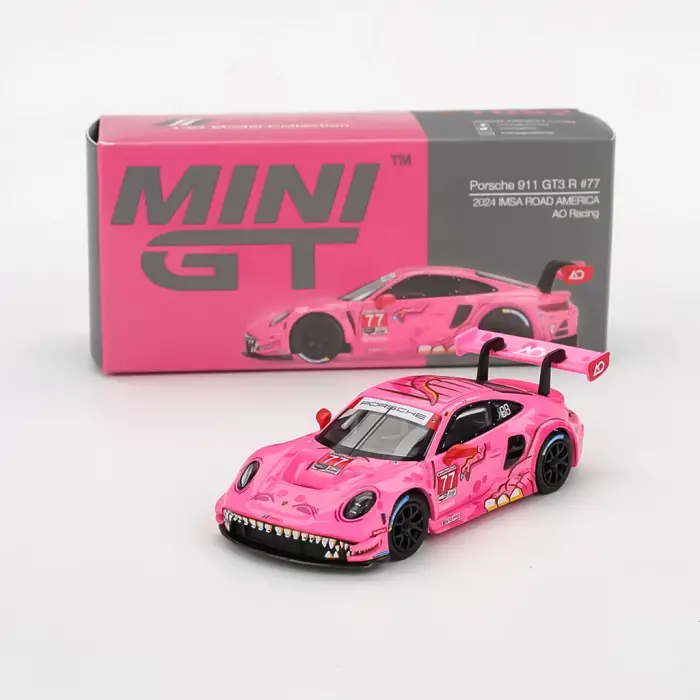 Mini GT 1/64 Porsche 911 GT3 R AO Racing 2024 IMSA ROAD AMERICA - MGT01052