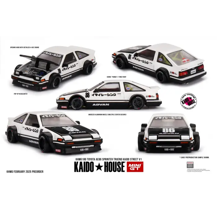 Mini GT 1/64 Kaido House Toyota AE86 Sprinter Trueno Kaido Street V1 - KHMG180