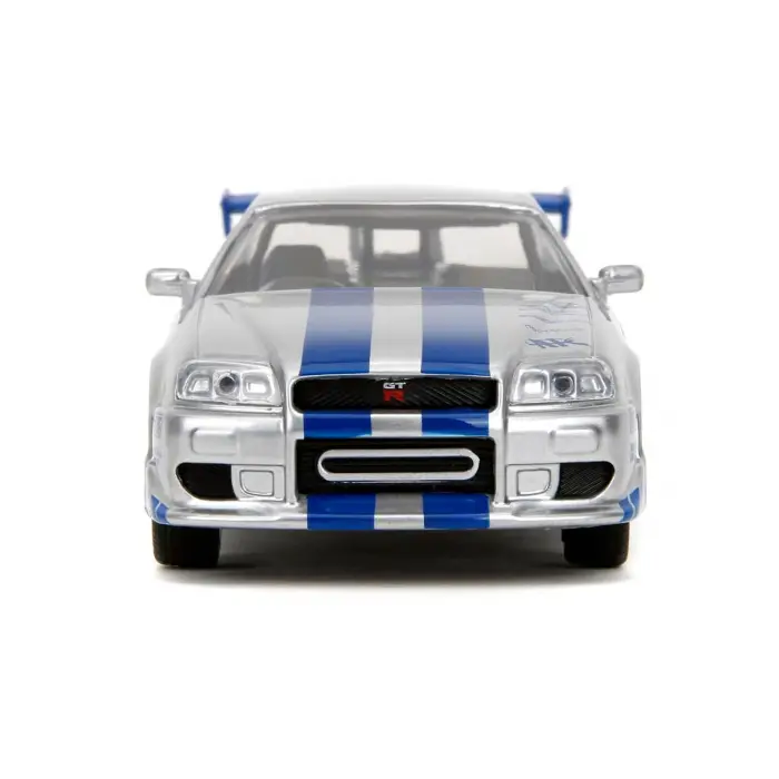 Jada 1:32 Fast & Furious Brians Nissan Skyline GT-R (R34) - Gümüş/Mavi - 24075