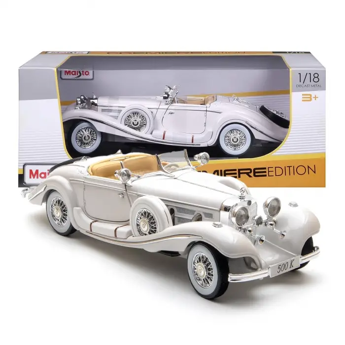 Maisto Premiere Edition 1:18 1936 Mercedes Benz 500 K Typ Specialroadster Beyaz - 36055