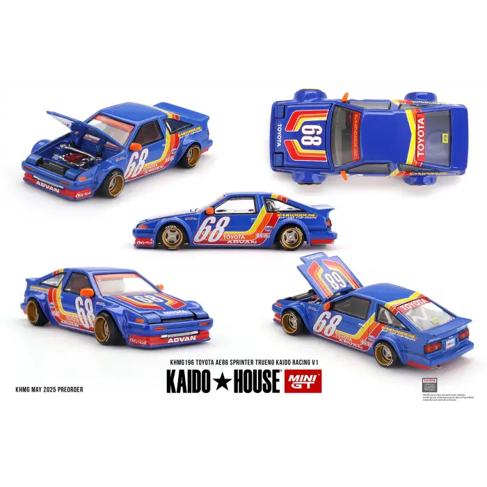 Mini GT 1/64 Kaido House Toyota AE86 Sprinter Trueno Kaido Racing V1 - KHMG196