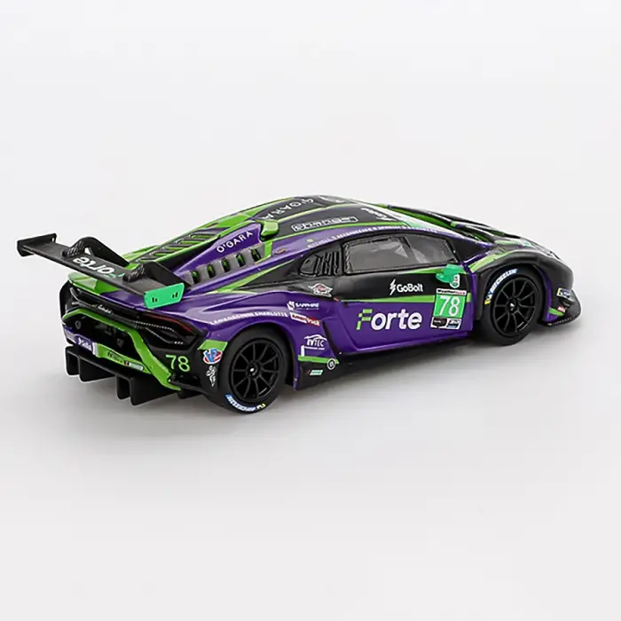 Mini GT 1/64 Lamborghini Huracán GT3 EVO2 #78 Forte Racing 2024 IMSA Daytona 24 Hrs - MGT01062
