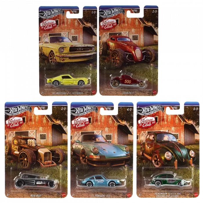 Hot Wheels Silver Series Vintage Club 5 Araçlık Set - HRT81-979H