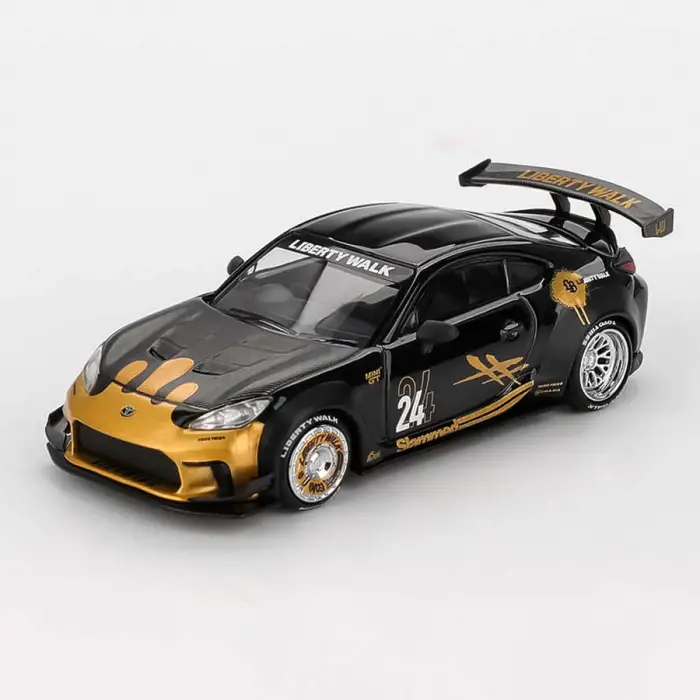 Mini GT 1/64 Toyota GR86 LB-Nation Black/Gold - MGT01149