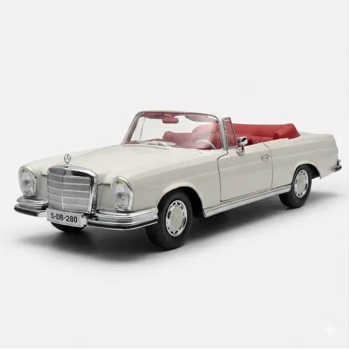 Maisto 1:18 1967 Mercedes-Benz 280 SE Diecast Model Araba - 31811