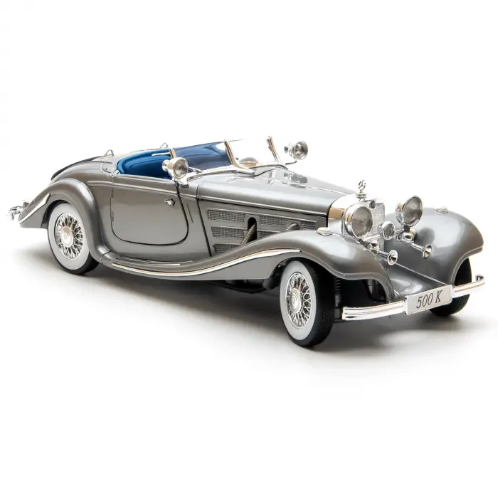 Maisto Premiere Edition 1:18 1936 Mercedes Benz 500 K Typ Specialroadster Gri - 36055