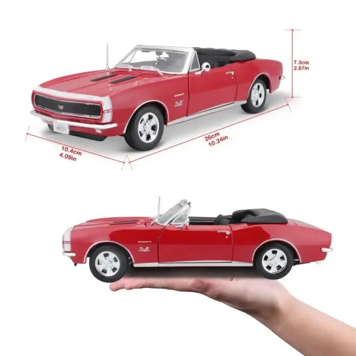 Maisto 1:18 1967 Chevrolet Camaro SS 396 Convertible Diecast Model Araba - 31384