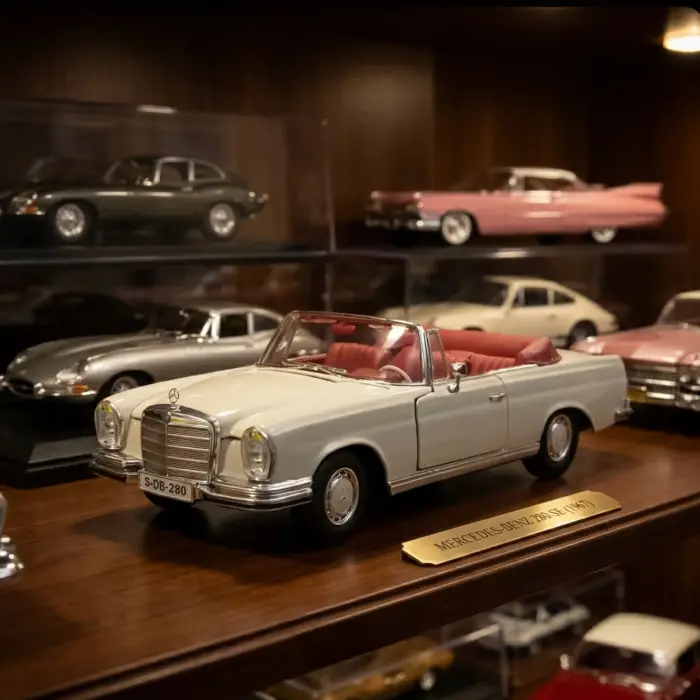 Maisto 1:18 1967 Mercedes-Benz 280 SE Diecast Model Araba - 31811