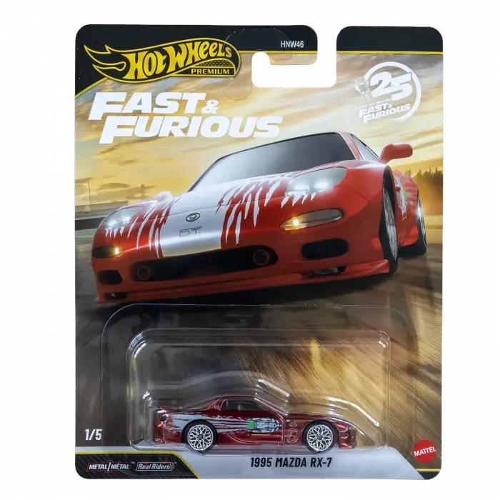 Hot Wheels Premium Fast Furious 25 Years 5 Araçlık Set Mazda RX 7- HNW46 - 979P