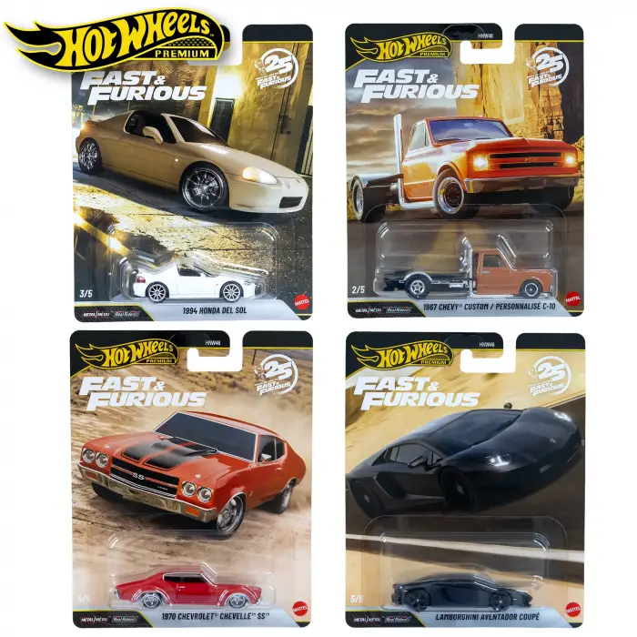 Hot Wheels Premium Fast Furious 25 Years 4 Araçlık Set - HNW46 - 979P