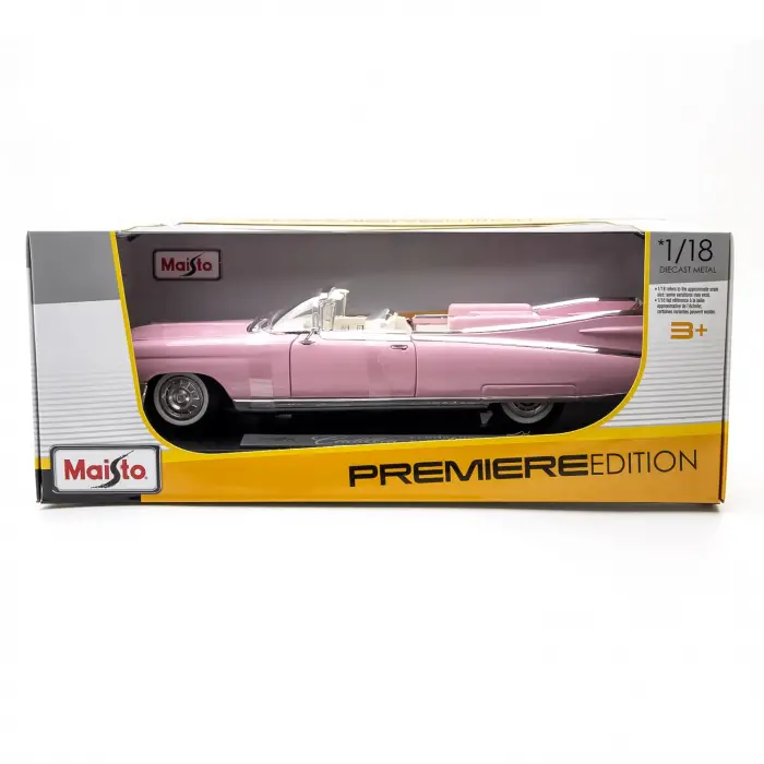 Maisto Premiere Edition 1:18 Cadillac Eldorado Biarritz 1959 Diecast Model Araba Pembe - 36813
