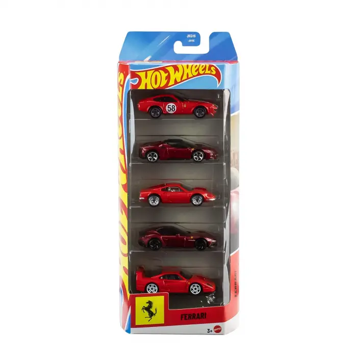 Hot Wheels Ferrari 5’li Araba Seti JLN12 - Koleksiyon Serisi