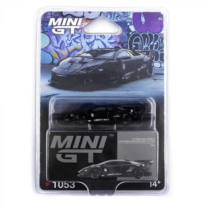 Mini GT 1/64 Lamborghini LB-Silhouette WORKS MURCIELAGO GT Evo Black - Blister Paket MGT01053-BL