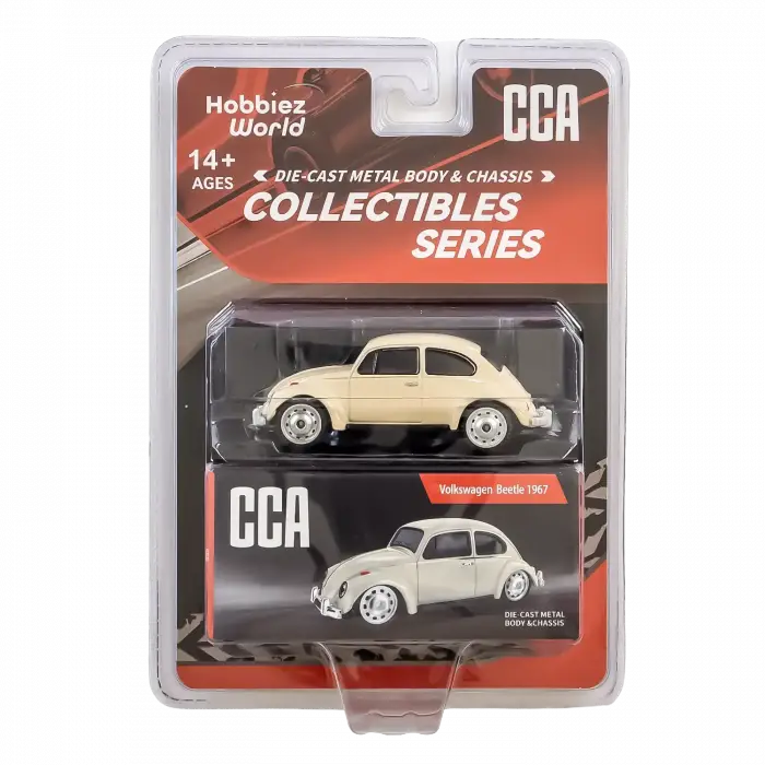 CCA 1:64 Collectibles Series Volkswagen Beetle 1967 Diecast Model Araba Krem - 82525C