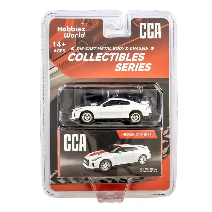 CCA 1:64 Collectibles Series Nissan GT-R (R35) Diecast Model Araba Beyaz - 82506C
