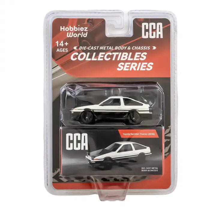 CCA 1:64 Collectibles Series Toyota Sprinter Trueno (AE86) Diecast Model Araba Beyaz - 82517C
