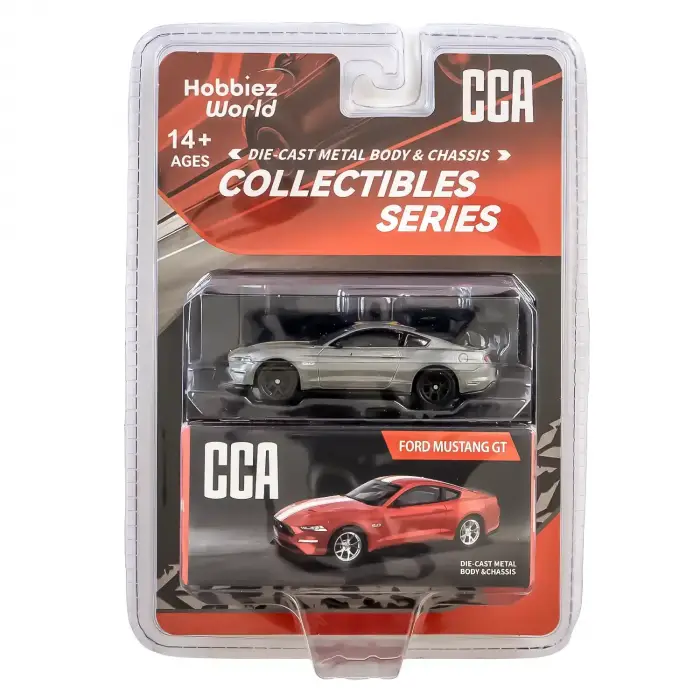 CCA 1:64 Collectibles Series 2018 Ford Mustang GT Diecast Model Araba Gri - 82510C