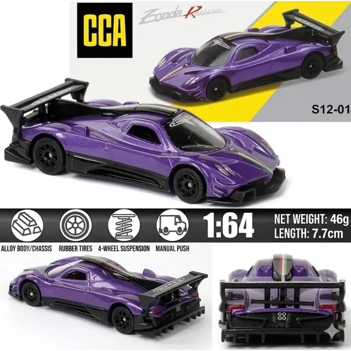 CCA 1:64 Collectibles Series Zonda Revulucion Diecast Model Araba - 82531C