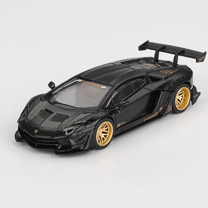 Mini GT 1/64 LB WORKS Lamborghini Aventador Limited Edition Matte Black - MGT01087