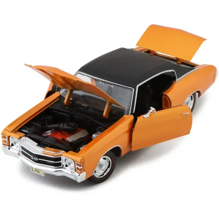 Maisto 1:18 1971 Chevrolet Chevelle SS 454 Sport Coupe Diecast Model Araba Turuncu - 31890
