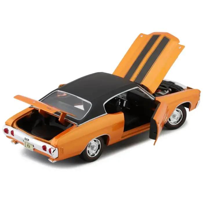 Maisto 1:18 1971 Chevrolet Chevelle SS 454 Sport Coupe Diecast Model Araba Turuncu - 31890