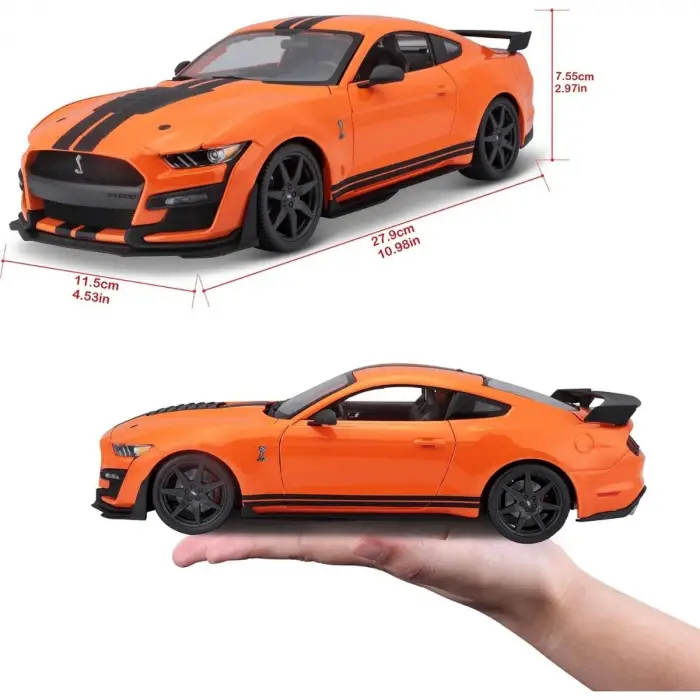 Miasto 1:18 2020 Mustang Shelby GT500 Diecast Model Araba Turuncu - 31388