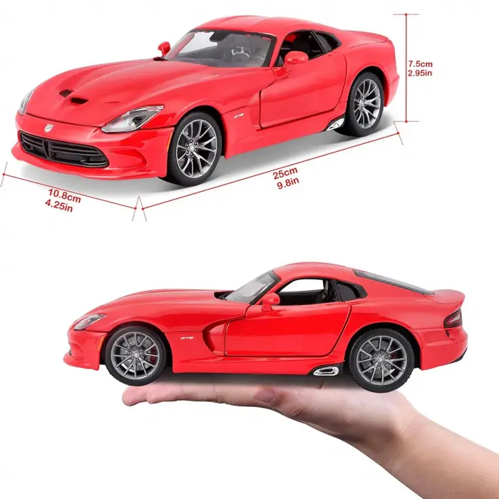 Maisto 1:18 2013 SRT Viper GTS Diecast Model Araba Kırmızı - 31128