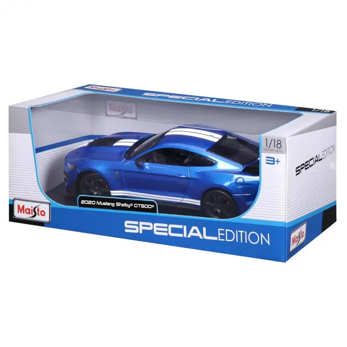Miasto 1:18 2020 Mustang Shelby GT500 Diecast Model Araba Mavi - 31388
