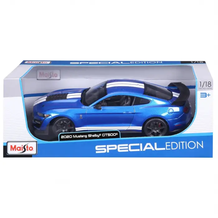 Miasto 1:18 2020 Mustang Shelby GT500 Diecast Model Araba Mavi - 31388
