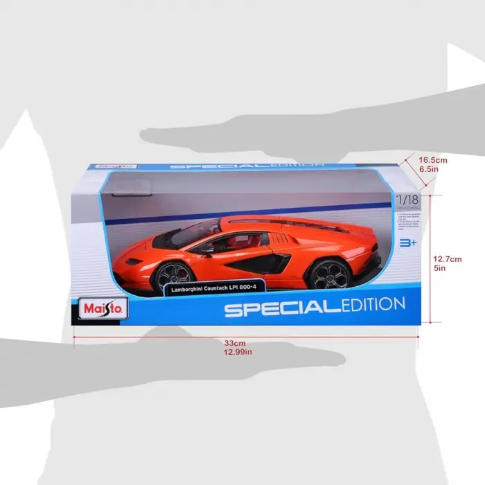 Maisto 1:18 Lamborghini Countack LPI 800-4 - Diecast Model Araba Turuncu - 31459