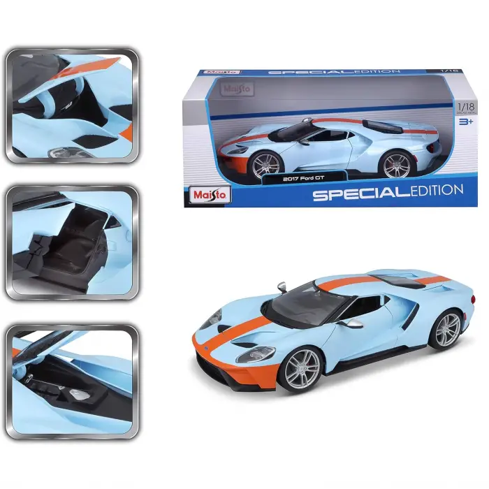 Miasto 1:18 2019 Ford GT Diecast Model Araba Mavi - 31384