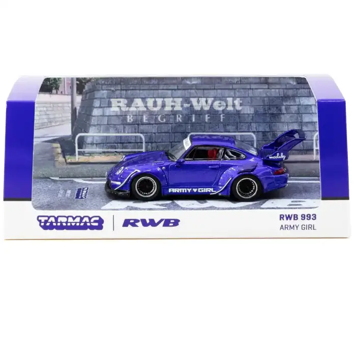 Tarmac Works 1/64 RWB 993 ARMY GIRL Blue - HOBBY64 T64-TL017-AG
