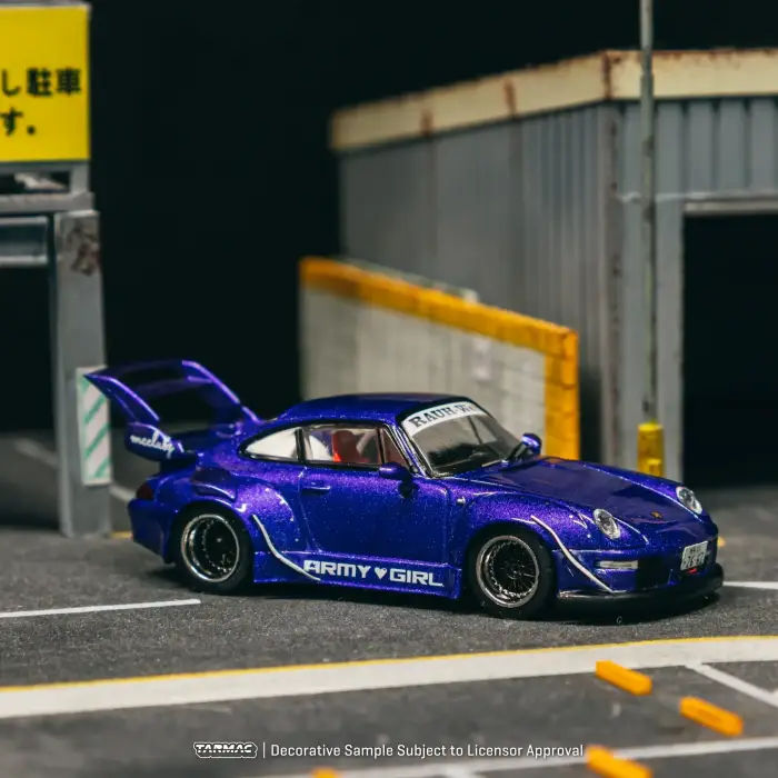 Tarmac Works 1/64 RWB 993 ARMY GIRL Blue - HOBBY64 T64-TL017-AG