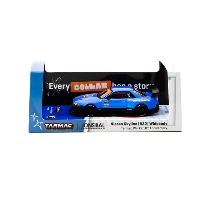 Tarmac Works 1/64 Nissan Skyline (R32) Widebody Tarmac Works 10th Anniversary - Designed by Jon Sibal - GLOBAL64 T64G-061-10TH
