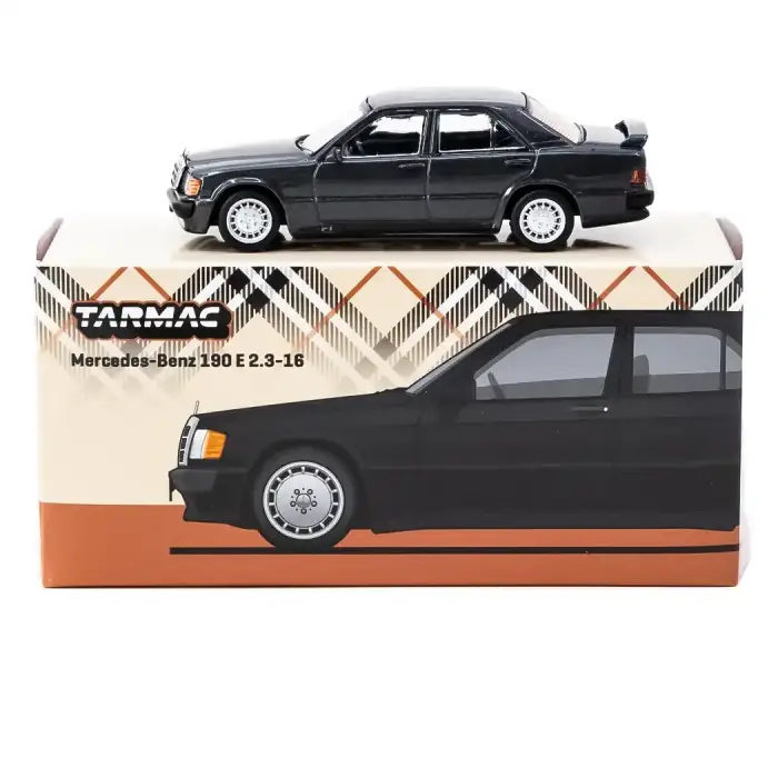 Tarmac Works 1/64 Mercedes-Benz 190 E 2.3-16 Blue-Black metallic - GLOBAL64 T64G-047-BK